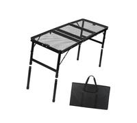 LIXSAZSE de parrilla plegable para exteriores, de camping con altura ajustable para barbacoas en la playa y picnics, con una larga vida útil. Tablero malla, bolsa almacenamiento ligera