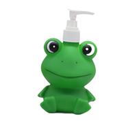 LIXSAZSE Dispensador de jabón de manos con soporte para champú con dibujos animados para niños, bonito y adorable, práctico para baño, cocina, oficina, Rana