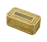 LIXSAZSE Dispensador de pañuelos para baño, una opción de lujo que combina practicidad y elegancia para un almacenamiento elegante pañuelos. Porta papel y caja almacenamiento faciales, oro, B