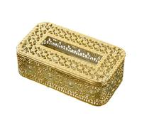 LIXSAZSE Dispensador de pañuelos para baño, una opción de lujo que combina practicidad y elegancia para un almacenamiento elegante pañuelos. Porta papel y caja almacenamiento faciales, oro, A