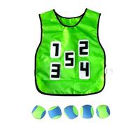 LIXSAZSE Diversión al Aire Libre con Camiseta Adhesiva y Juegos de Entrenamiento OxfordCloth Juegos multijugador Juguetes para niños al Aire Libre, Verde con 5 Bolas