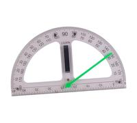 LIXSAZSE Equipo de geometría matemática, reglas de ángulo duraderas, suministros grandes para profesores, herramientas de dibujo esenciales para, Claro, Transportador