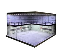 LIXSAZSE Escaparate de Garaje para vehículos con Luces LED para Resaltar el estacionamiento Modelo a Escala 1:64 Que se Puede apreciar o Regalar. Es Muy Adecuado para exhibir la, Ladrillo Azul