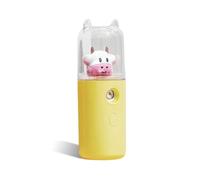 LIXSAZSE Fabricante de rociador de niebla fría, humectante portátil recargable 30 ml, Mini humidificador, vaporizador facial para interiores y exteriores, Tipo 1 Amarillo