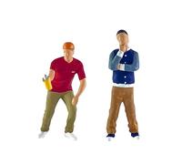 LIXSAZSE Figuras de Personas únicas a Escala 1/64, colección de Modelos Casas muñecas Resina, decoración Artesanal Detallada, Bien elaborada y Realista. niño con Gorra béisbol en