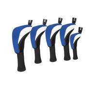 LIXSAZSE Funda para Cabeza de Palo de Golf, Funda Protectora para Maderas, Juego Protectores Moda para Palos Golf, Maderas Calle, Palos Hechos Nailon, Protectora para Cabeza, Azul, 13x31cm