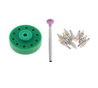 LIXSAZSE Herramienta de ajuste de manecillas, equipo profesional reparación relojes con puntas prensa variadas para un ajuste fácil las manecillas horas y minutos, instalación y del, Verde, 5cm