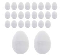 LIXSAZSE Huevos de Pascua rellenables, blancos, sin pintar, para manualidades, sorpresas y diversión durante las celebraciones de Pascua, vitrinas, suministros para fiestas,