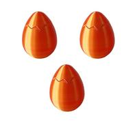 LIXSAZSE Huevos Sorpresa Impresos en 3D Que Pueden Contener Joyas, Regalos Impresos en 3D y Decoraciones para Mascotas para el Escritorio de Oficina, 3 Piezas, Oro Rojo, 5.2 * 5.2 * 6.8 cm