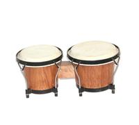 LIXSAZSE Instrumento Musical de percusión-superficie de tambor de piel de oveja para sonido alto y fuerte, juguete para niños, rendimiento de tambor de Para madera, color café