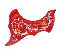 LIXSAZSE Inversión en golpeador decorativo para guitarra. Placa antirayaduras con un hermoso estampado floral que le da un toque profesional. Instalación sencilla, Rojo
