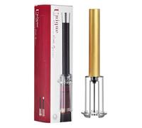 LIXSAZSE Juego de apertura de vino precisión con aguja larga y delgada presión aire rápida abridor botellas vino bomba sacacorchos, oro