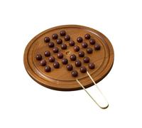 LIXSAZSE Juego de clásico de Solitario Clavijas, Atractivo, para desarrollar el Pensamiento crítico y Mejorar la Paciencia los niños, Tablero ajedrez Europeo Individual para Principiantes.