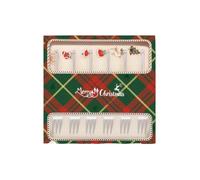 LIXSAZSE Juego de cubiertos de regalo de Navidad, juego de cuchillos, cuchara, tenedor, Reno de Papá Noel, juego de regalo, empaquetado en un regalo encantador, Estilo 3