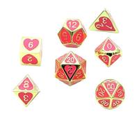 LIXSAZSE Juego de DND RPG Party Casino con 7 Dados poliédricos de Metal para diversión y Entretenimiento en Juegos. Dados aleación multicara D4 D6 D8 D10 D12 D20.