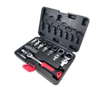 LIXSAZSE Juego de herramientas de llave combinada versátil, juego 20 piezas, llave trinquete flexible intercambiable, práctico trinquete flexible portátil, intercambiable