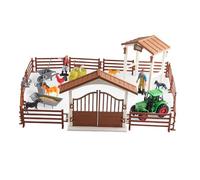 LIXSAZSE Juego de simulación de Animales de Granja, Juguete Atractivo para niños Que disfrutan aprendiendo y Jugando simultáneamente, Tractor de Granja, Estilo A