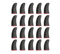 LIXSAZSE Juego móvil funda para la yema del dedo pantalla táctil antideslizante a prueba de sudor fundas transpirables para juegos guantes de jugador de fibra plateada, No.03