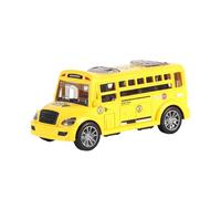 LIXSAZSE Juguete Atractivo de autobús Escolar con para Sistema de inercia. Simulación de vehículo con Puertas Que se abren. Juguete Educativo para niños, Amarillo, 13x5.5x6 cm