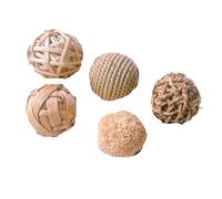 LIXSAZSE Juguetes para hámster, Juguetes para morder para alegría sin Fin y Tiempo de Juego Seguro, palitos de heno Natural algodón, Conejillo Indias, Conejo, 1.2.3.4.5 Conjunto