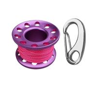 LIXSAZSE Línea de Buceo Ligera para Aventuras submarinas con Carrete de Dedo Duradero y Carrete Quick Link Tech con línea de 10 m/393,70 Pulgadas para esnórquel Submarino, púrpura