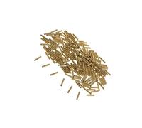 LIXSAZSE Manguitos de engarce de tamaño Mixto Conector de Pesca de Barril único de Resistencia Tubo de Cobre Opciones de Rendimiento Duradero Manguitos de engarce de Barril, Dorado, Diámetro 1.4 mm