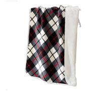 LIXSAZSE Manta eléctrica de invierno, mantas calefactoras, chal, calentador de manos y cuerpo, almohadilla calefactora para hombros, accesorio para el hogar y la Oficina, Tela escocesa roja