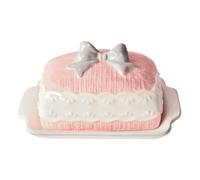 LIXSAZSE Mantequera elegante y funcional de porcelana con tapa que realza la decoración de cualquier cocina y mantiene la comida fresca. Recipiente cerámica gran capacidad.