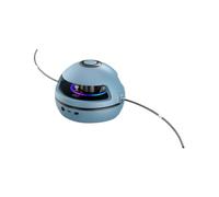 LIXSAZSE Máquina de saltar la cuerda con conexión Bluetooth, pantalla LCD, 10 velocidades, luz de respiración siete colores, reproducción música a través Bluetooth, azul