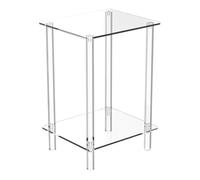 LIXSAZSE Mesita de Noche compacta de acrílico, Moderna y Transparente, Ideal para Dormitorio, salón y Comedor. Se Puede Colocar cómodamente Junto a la Cama o el sofá. Mesita, Claro, 30x25x50cm
