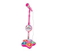 LIXSAZSE Micrófono y Soporte para niños con Divertidos Efectos Musicales Que fomentan la participación Plena en un Alegre Mientras cantan música. , Rojo , 100 x 21 cm