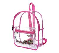 LIXSAZSE Mochila cómoda e impermeable para aventuras al aire libre, bolso de hombro transparente impermeable de PVC, mochila escolar, naranja, talla grande