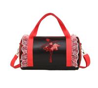 LIXSAZSE Mochila De Barriles Para Entusiastas De La Danza Elegante Y Resistente A Los Arañazos Fácil De Llevar Bolsas De Tela Para Niños De Danza Latina, hilo corto negro