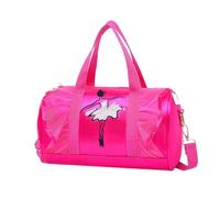 LIXSAZSE Mochila De Barriles Para Entusiastas De La Danza Elegante Y Resistente A Los Arañazos Fácil De Llevar Bolsas De Tela Para Niños De Danza Latina, hilo largo rosa rojo