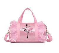 LIXSAZSE Mochila De Barriles Para Entusiastas De La Danza Elegante Y Resistente A Los Arañazos Fácil De Llevar Bolsas De Tela Para Niños De Danza Latina, hilo largo rosa
