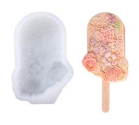 LIXSAZSE Moldes de silicona para paletas heladas con forma de flor para,do