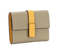 LIXSAZSE Monedero de Cuero para Mujer, Monedero Rectangular de Repuesto con Tres Pliegues y Cierre con Cremallera, Elegante Tarjetero, Billetera con Compartimento para Efectivo, Notecase, Gris