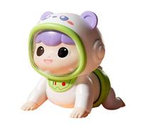 LIXSAZSE Muñeca interactiva para niños, juguete de simulación, muñeca para gatear con sonido, fomenta el juego imaginativo y la exploración, juguete para niños pequeños, lindo rompecabezas de escalada