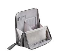 LIXSAZSE Neceser de Tela Oxford para Hombre, Ideal para Evitar Que se Pliegue sin Control. Neceser de Tela Oxford con Compartimentos, Gris