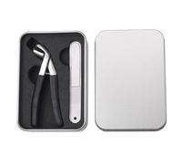 LIXSAZSE No más miedo a cortar la carne con polvo Tijeras para uñas de fundición a presión Juego de tijeras para uñas de acero inoxidable Fuerza de flexión uniforme, Negro