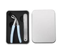 LIXSAZSE No más miedo a cortar la carne con polvo Tijeras para uñas de fundición a presión Juego de tijeras para uñas de acero inoxidable Fuerza de flexión uniforme, Azul