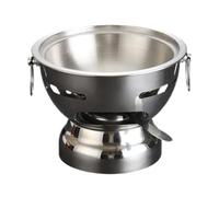 LIXSAZSE Olla pequeña para sopa caliente, fácil de transportar, ideal para cocinar leche de soja, ideal para acampar, aventuras y reuniones. Ollas para, plata, diámetro 12.3 cm