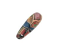 LIXSAZSE Para Máscara africana colorida, decorativa para colgar en la pared, impresionante Para máscara de Para madera, hecha a mano en Tailandia, ligera, de fácil instalación, artesanías