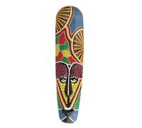 LIXSAZSE Para Máscara africana colorida, decorativa para colgar en la pared, impresionante Para máscara de Para madera, hecha a mano en Tailandia, ligera, de fácil instalación, artesanías