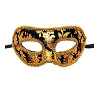 LIXSAZSE Para Máscara de fiesta de media cara: atrévete a ser diferente en la mascarada Máscaras mano obra exquisita Mascarada Para Máscara Hombres, Negro