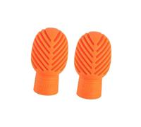 LIXSAZSE Parche de silicona suave para sordina de tambor, amortiguadores para baquetas, puntas para práctica batería, peso ligero, rendimiento asombroso para todo tipo, Naranja, 17 x 32 mm