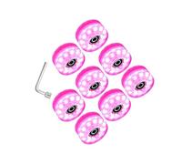 LIXSAZSE Patines de Doble hilera con rodamientos, Ruedas Luminosas para Patines, Experiencia de Patinaje con luz Brillante, Ruedas para iluminadas para, Rosa, Diámetro 58 mm