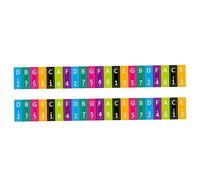 LIXSAZSE Pegatinas de notas de piano para principiantes con escalas para que los amantes del aprendizaje musical puedan aprender fácilmente. Calcomanías de papel para