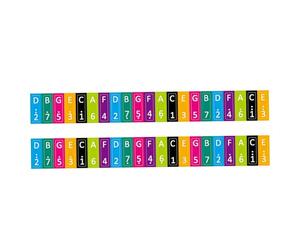 LIXSAZSE Pegatinas de notas de piano para principiantes con escalas para que los amantes del aprendizaje musical puedan aprender fácilmente. Calcomanías de papel para
