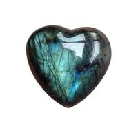 LIXSAZSE Piedra de palma de labradorita - Suerte y positividad en la vida Piedra de Piedras en forma de corazón en forma de corazón Piedra de natural